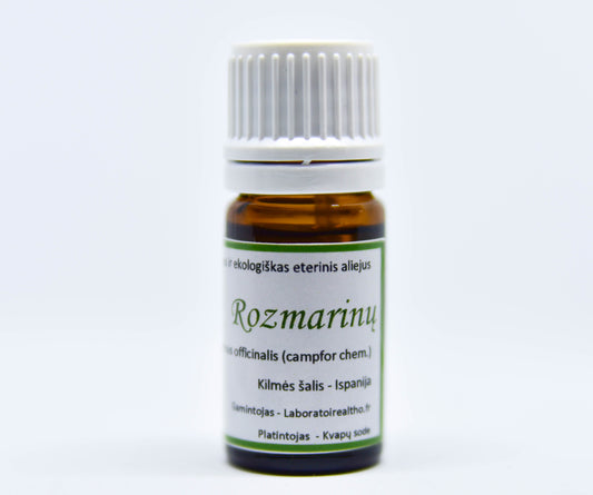 Rozmarinų eterinis aliejus (Rosmarinus officinalis ct camphre) 5 ml