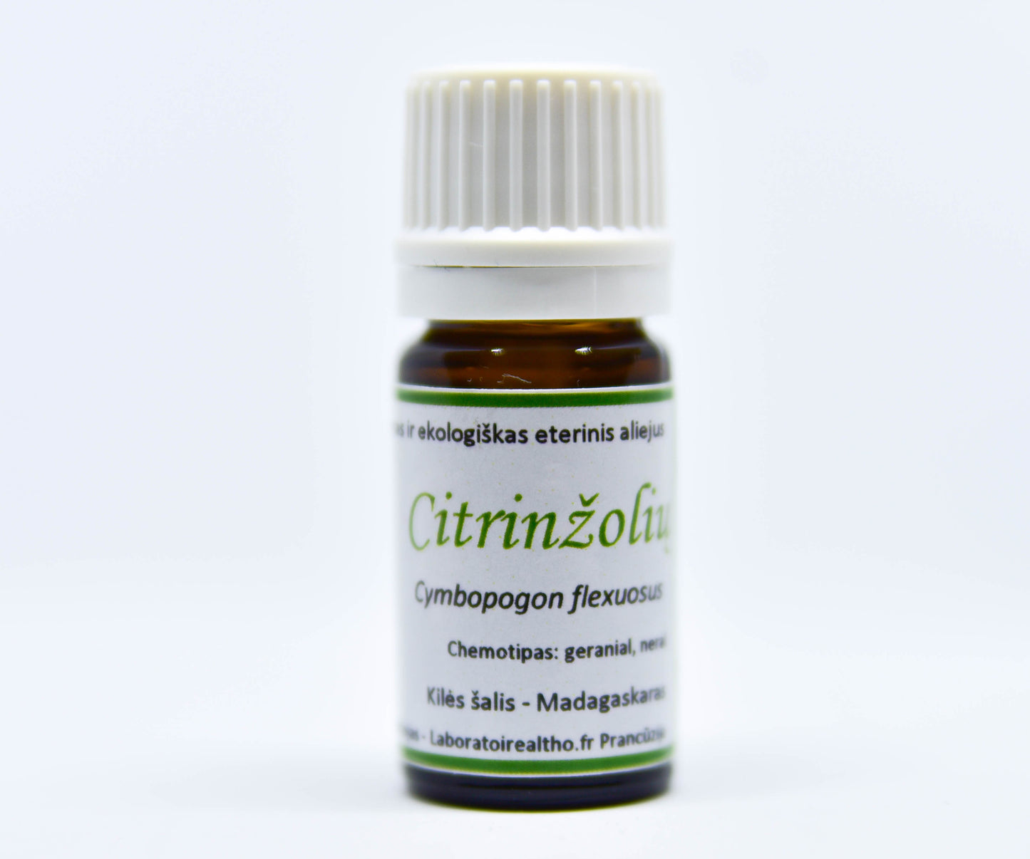Citrinžolių tikrųjų eterinis aliejus (Cymbopogon flexuosus) 5 ml