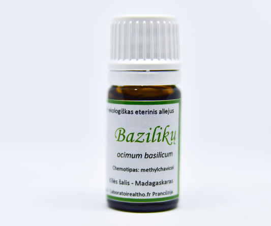 Bazilikų eterinis aliejus (Ocimum basilicum ct metilchavicol) 5 ml