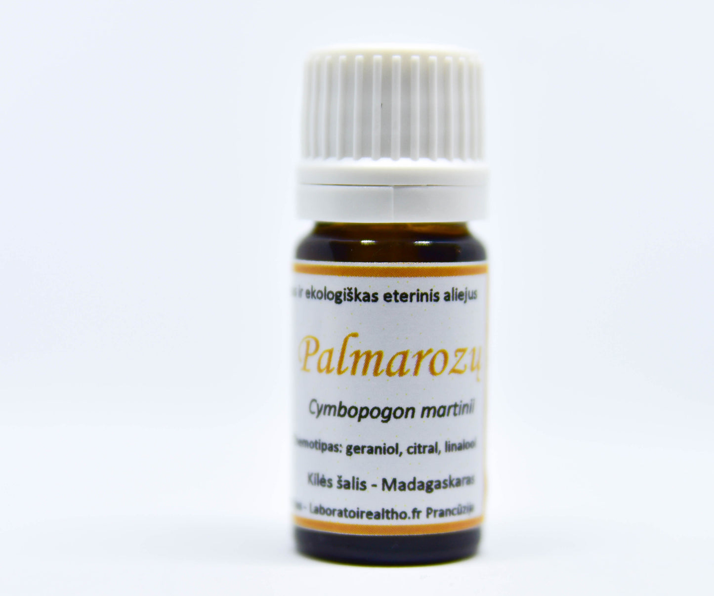 Imbierinių citrinžolių/palmarozų eterinis aliejus (Cymbopogon martinii) 5 ml